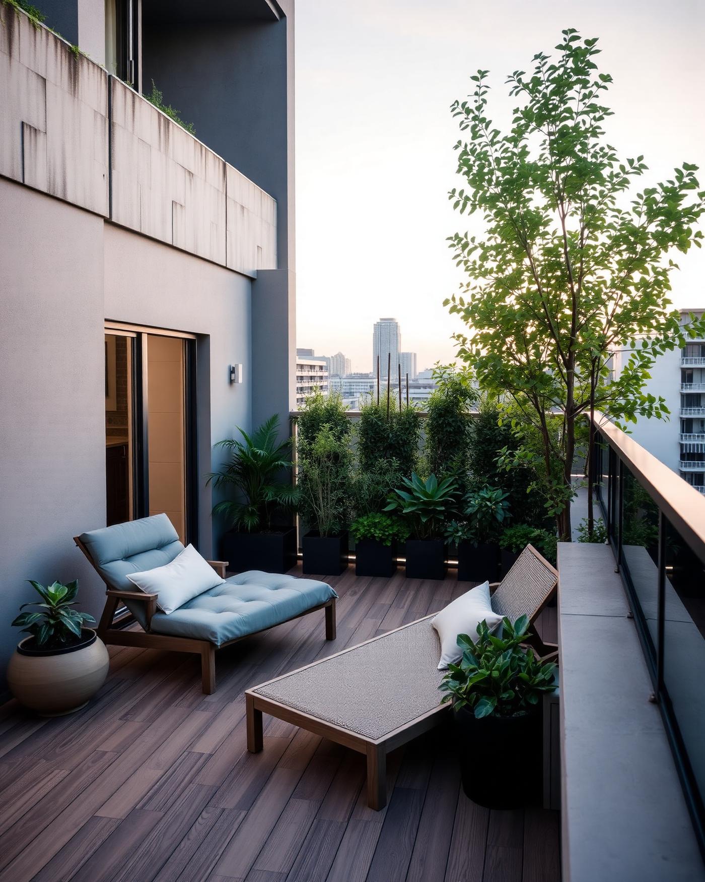 Balcon amenajat într-un apartament Arcadia